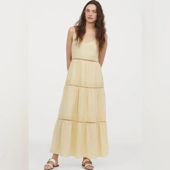 H&M | Dresses | Hm Cotton Summer Maxi Dress Xxs | Poshmark
